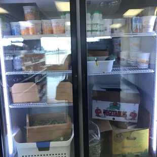 a refrigerator full of food