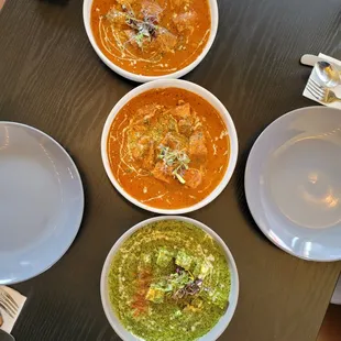 Chicken Tikka Masala and Palak Paneer