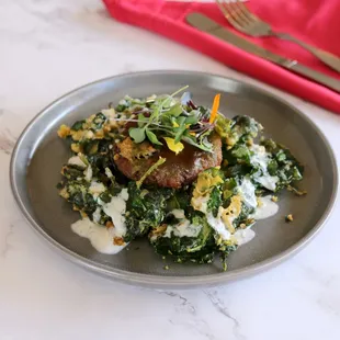 Potato Tikki And Spinach Pakora