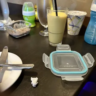 the contents of a meal on a table