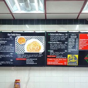 Menu Got the kerala meal (thali)