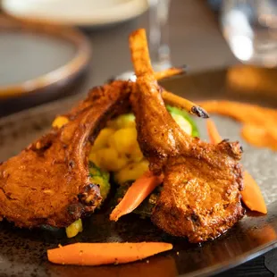a plate of food on a table