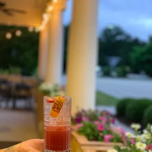 Not your Granny's Cobbler: Chivas Whiskey, Grand Marnier, Baking Spices, Homemade Strawberry Syrup, Bubbles