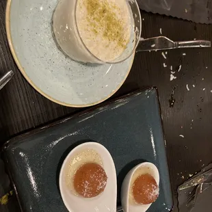 Rice pudding and donuts