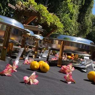 Setup for a backyard Summer Party