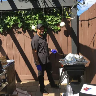 On-site Vada Pav and Hara Bhara Kabob