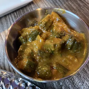 Bhindi (Okra) from the lunch Thali . . .