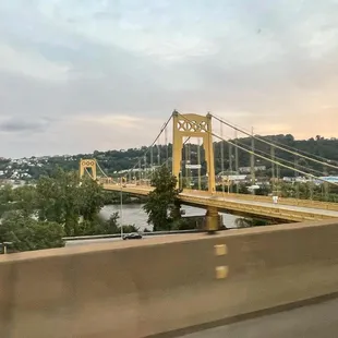 a bridge over a river