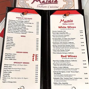 (*‿*) /ﾟWine menu. Cheerz!