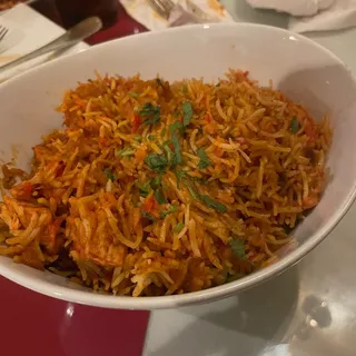 Chicken tikka biryani .