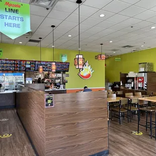 the interior of a restaurant