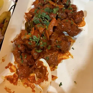 Chicken 65. Chicken pieces were nice and tender