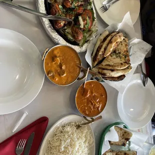 Extra Rice Naan Chicken Tikka Masala