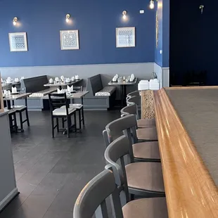 interior, sushi and sashimi