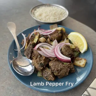 Lamb Pepper Fry ($18) ~ also comes in choice of Goat ~