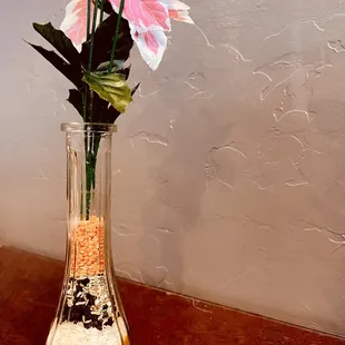 a vase with flowers in it