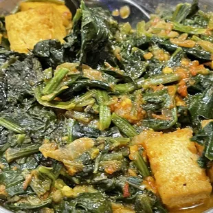 Saag Tofu (Comes with White Rice)