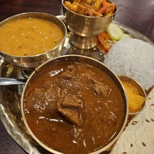 Lamb Nepal Style Thali (lamb)
