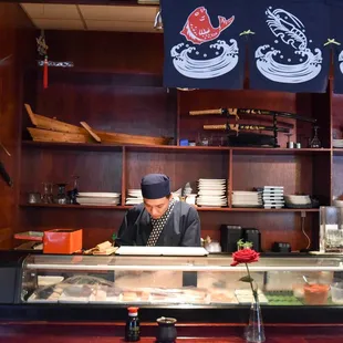 sushi and sashimi, interior