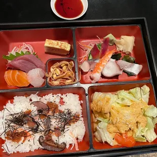 Chirashi lunch box $14.95