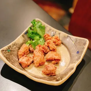 a plate of food on a table