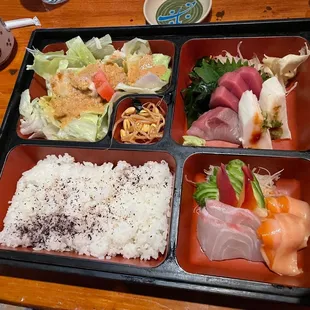 Lunch sashimi special box $14.50
