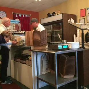 Masao (shown behind the counter) can be seen each day preparing and serving up the macrobiotic/vegan food.