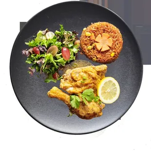 MC 1: Baked Chicken with Jollof rice, salad and  masarap sauce (Signature sauce)
