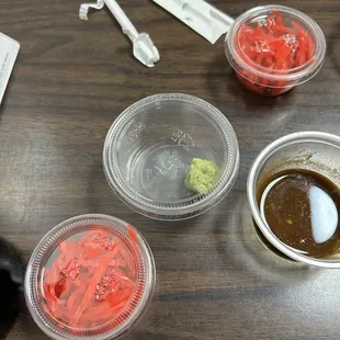 Condiments. I don&apos;t recommend the ginger