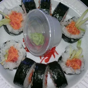 Spicy Tuna (10 pc) $5.75. Big pieces,great price.