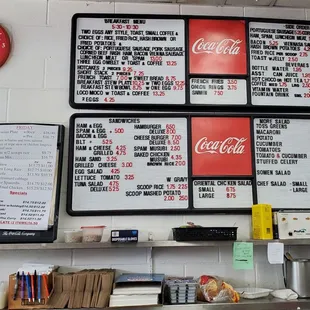 Menu board