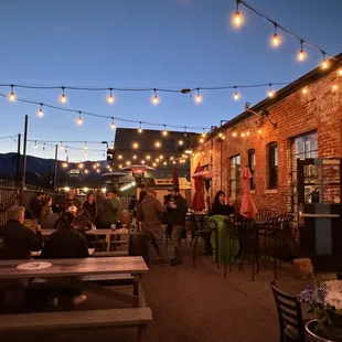 Patio at night