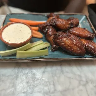Maple bourbon chicken wings