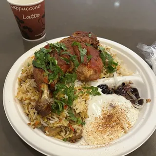 Chicken BiRyani with steam roast leg quarter