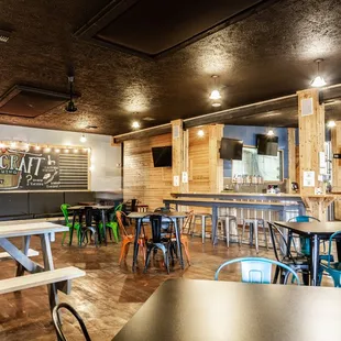 the inside of a restaurant