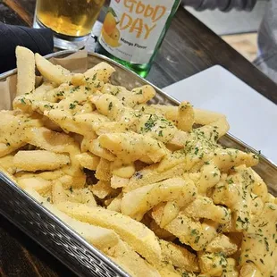 Monster cheese fries and best vodka drink EVERRRR