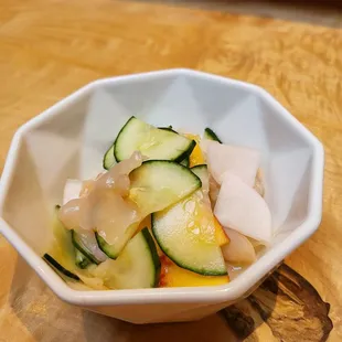 a small bowl of vegetables