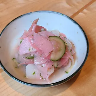 Hokkaido Scallop with pickled daikon and ginger