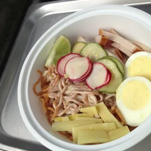 Chilled mazeman ramen bowl