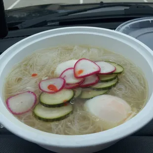 My ramen bowl version of bacon &amp; eggs (will be tasting bacony goodness on the 'stache the rest of the day)
