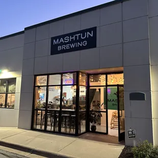 the front of the building