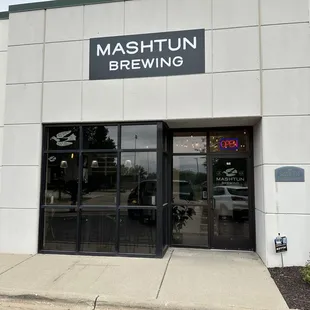 the front of the building