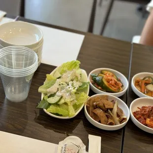 The Banchan dishes served during lunch 08.29.24