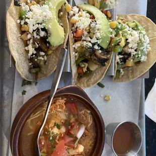 a plate of mexican food