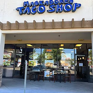 Front Of Maskadores Taco Shop