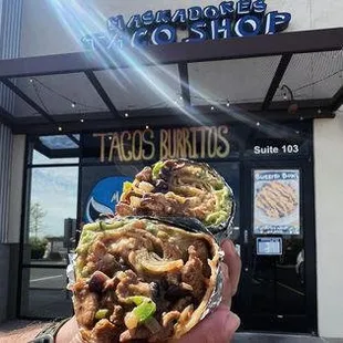 tacos, outside