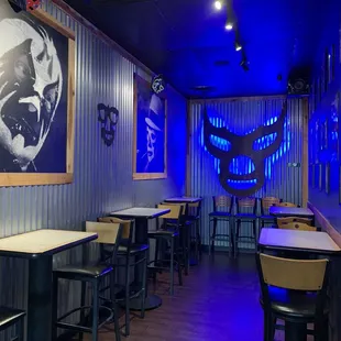a blue light