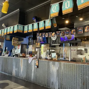 a man standing at the counter