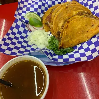 1 BIRRIATACO-QUESABIRRIA Birria Beef Shredded with Melted Cheese Made it Crispy (ONE TACO)