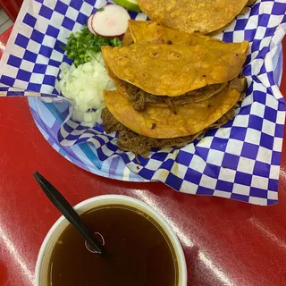 Consome de Birria Broth 8 Oz. Caldo de Birria